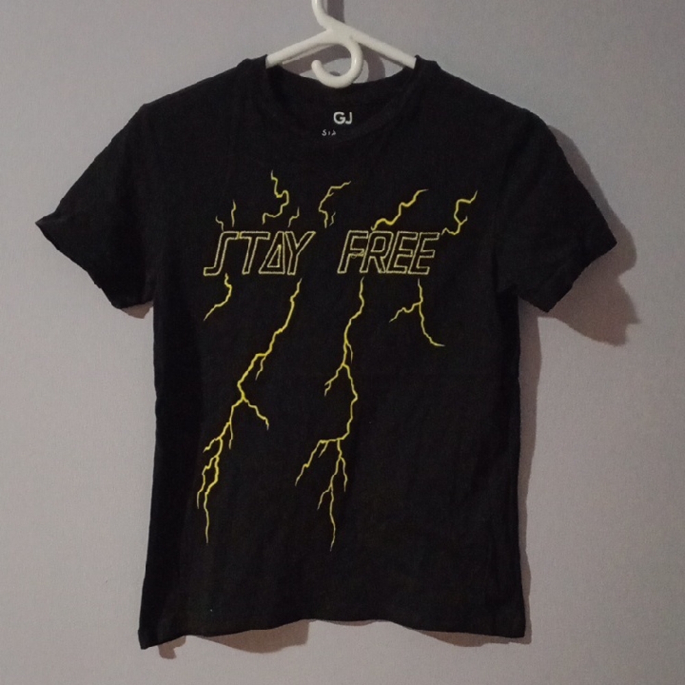 Kids Black Stay Free T-Shirt
